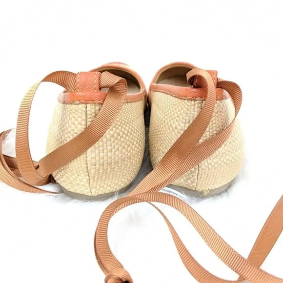 Shellys London | Woven Face Ankle Lace Ballet Flat - Picture 4 of 6